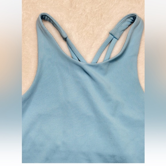 All In Motion Cropped Tank Tight Fit Kids Girls Size Small (6/7T) Build In Bra - Picture 4 of 7